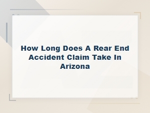 Arizona Rear-End Accident Claim Timeline and Compensation
